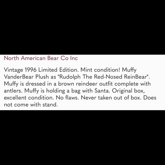 Vintage American Bear collection Muffy bear - Picture 7 of 12